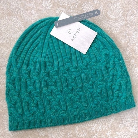 Brand New Aspen Merino Wool & Cashmere Rib Knit Beanie Cap Winter Hat. main image 11